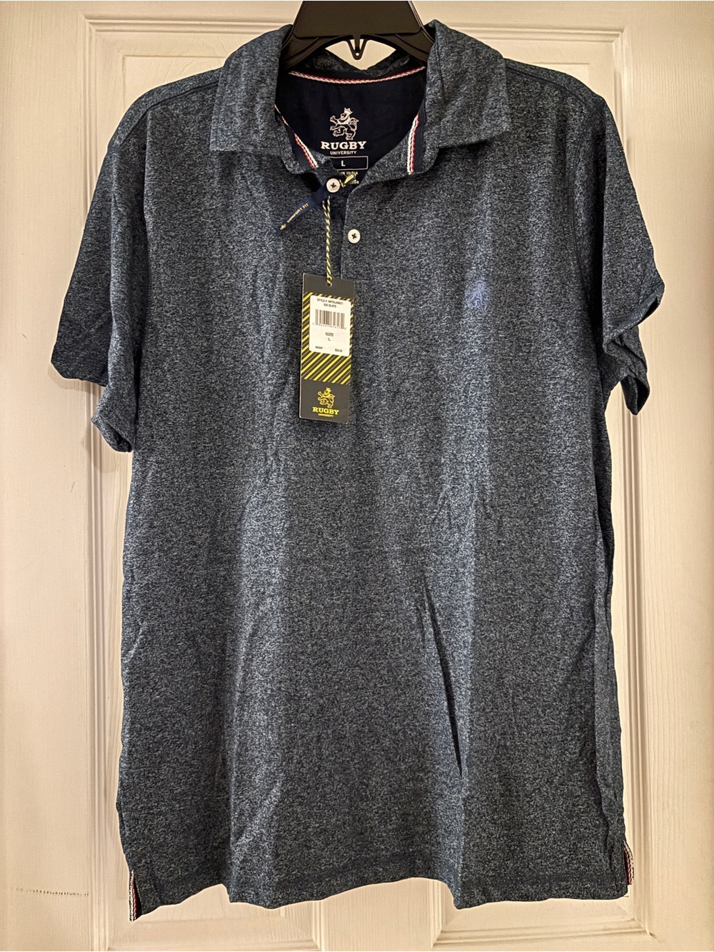 Navy Heather Polo Shirt - Men